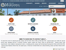 Tablet Screenshot of cityofmarianna.com
